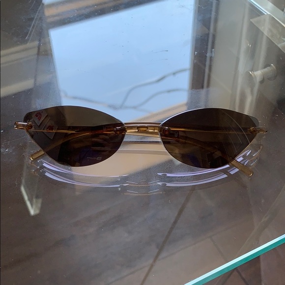 Polarized retro 90s Frameless sunglasses